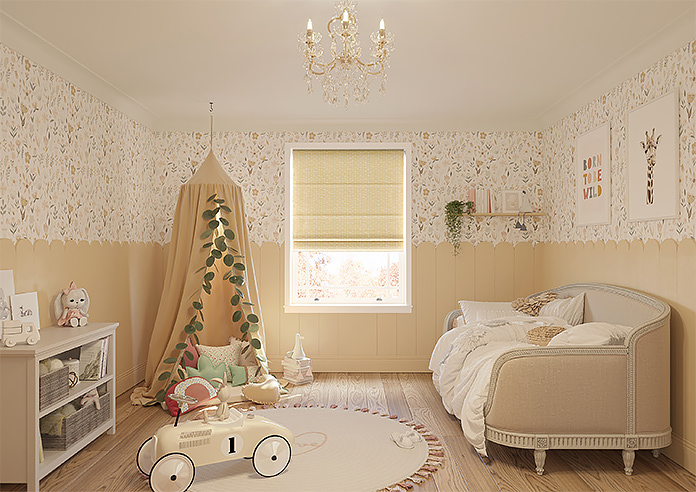 Rolling Hills Velvet, Golden - Roman Blind - Image 8